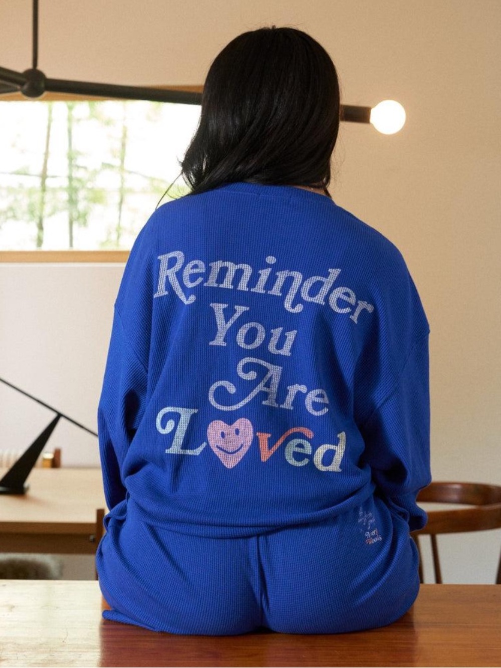 💙 The Mayfair Group x Avery Woods Waffle Crewneck Royal Blue S/M